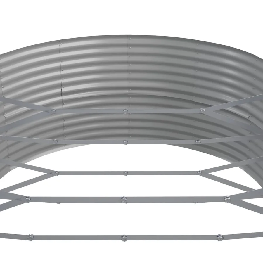 Lit surélevé de jardin Acier enduit de poudre 584x140x68cm gris - 5