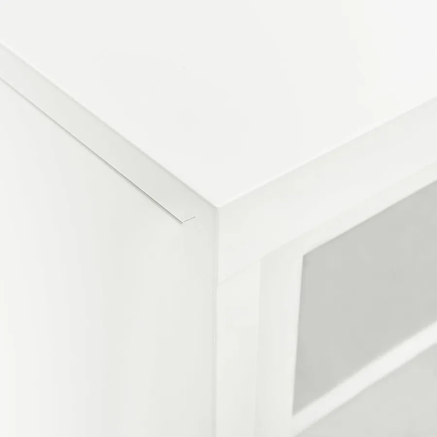 Armoire à portes coulissantes Blanc 90x40x90 cm Acier - 6