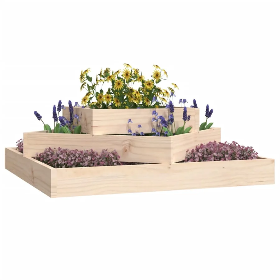 Jardinière 83x83x27 cm Bois massif de pin - 3