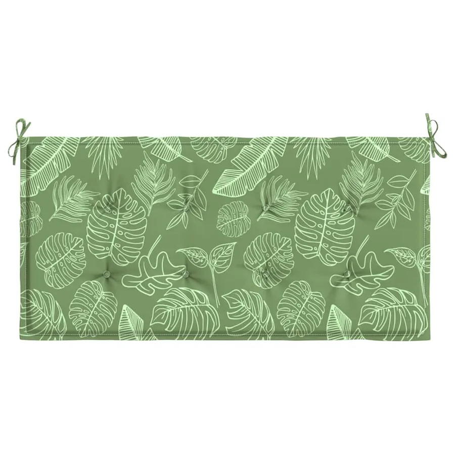Coussin de banc de jardin motif de feuilles 120x50x3 cm - 4