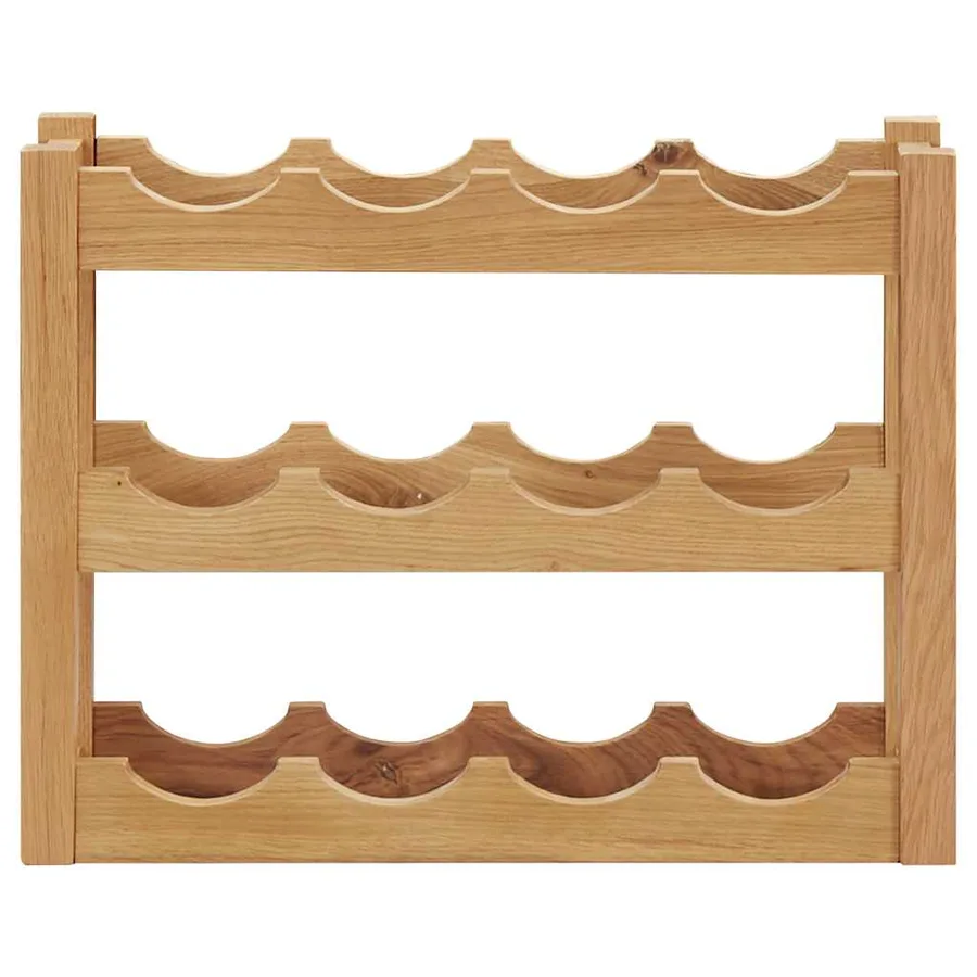 Casier à bouteilles 12 bouteilles 47x21x36 cm Bois de chêne - 2