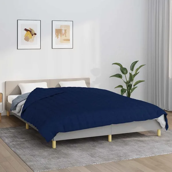 Couverture lestée Bleu 200x225 cm 9 kg Tissu