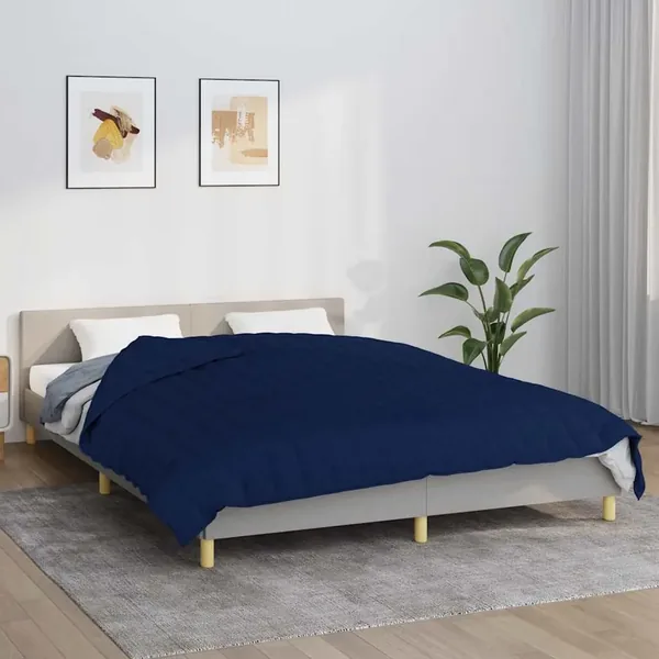 Couverture lestée Bleu 200x220 cm 9 kg Tissu