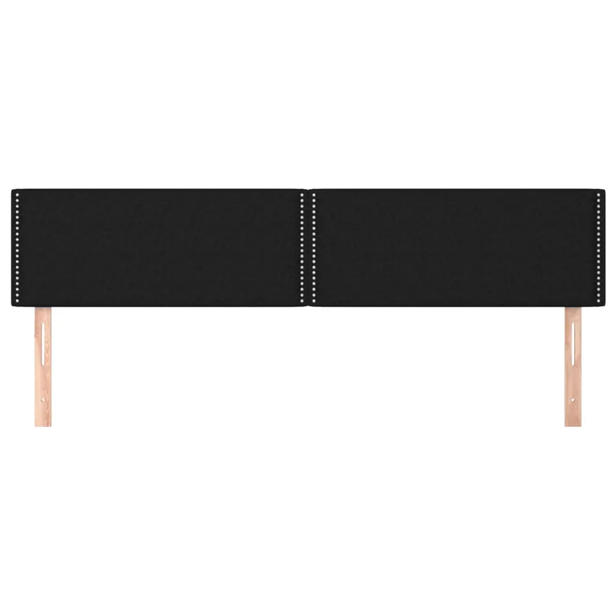 Têtes de lit Noir 160x5x78/88 cm Tissu - 3