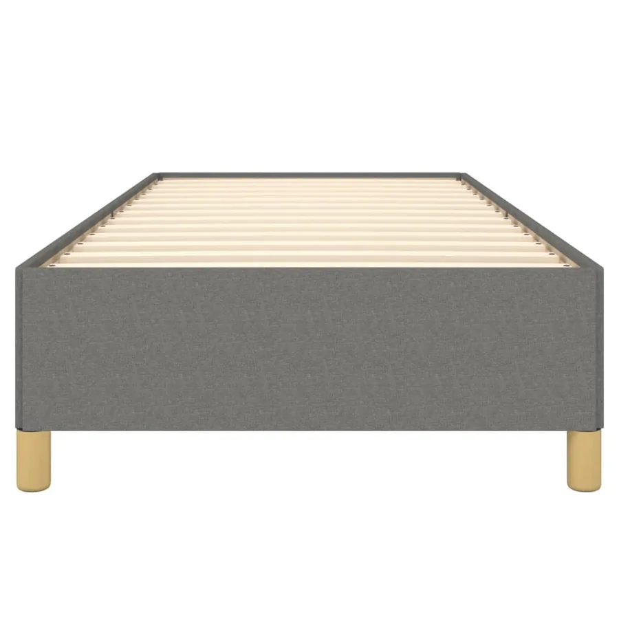 Cadre de lit sans matelas gris foncé 90x190 cm tissu - 5
