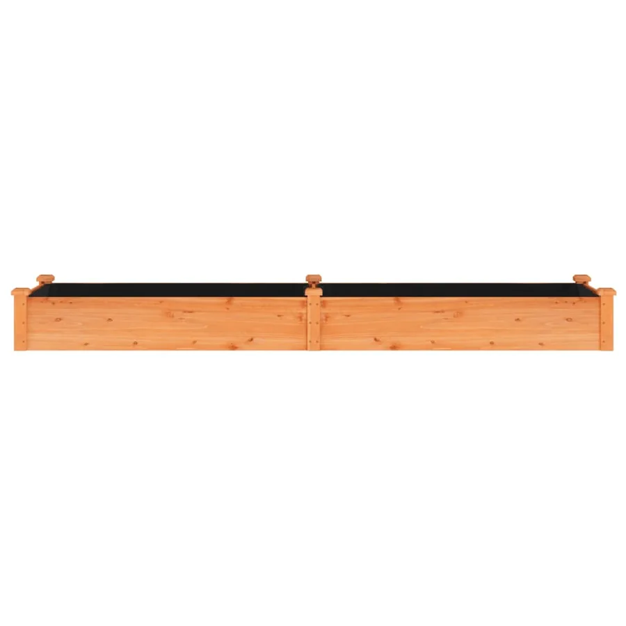 Lit surélevé de jardin doublure 240x60x25 cm bois massif sapin - 4