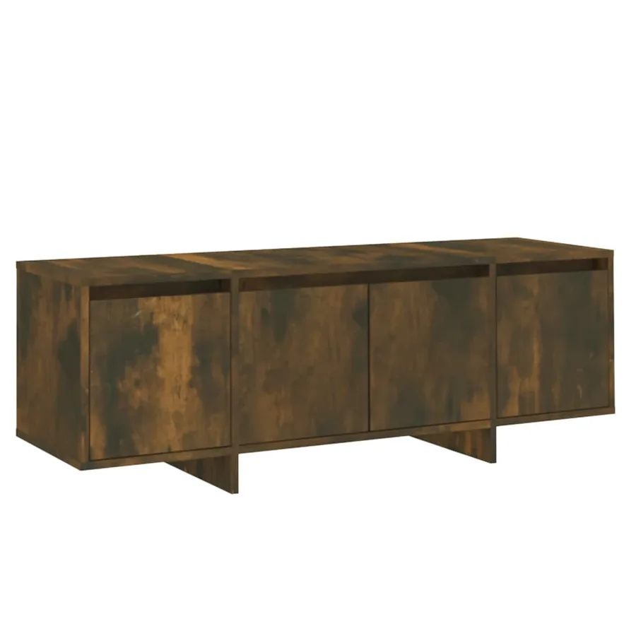 Meuble TV chêne fumé 120x30x40,5 cm bois d'ingénierie - 2