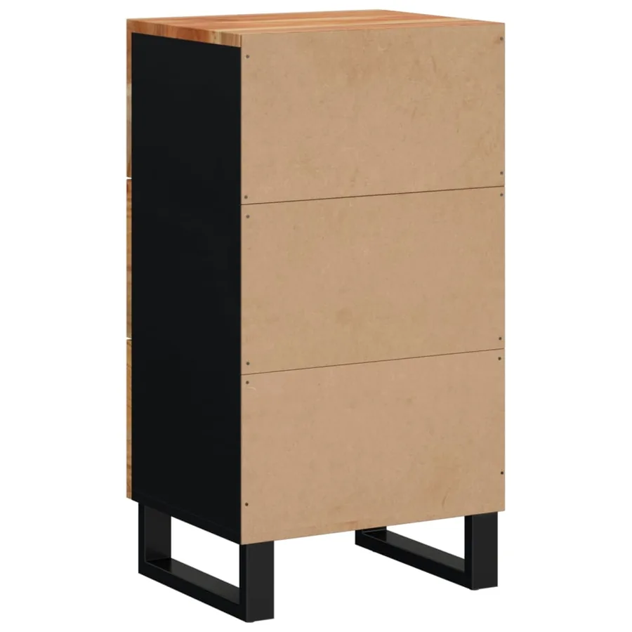 Buffet avec 3 tiroirs 40x33,5x75 cm bois massif d'acacia - 5