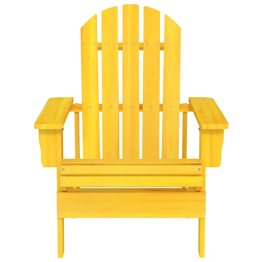 Chaise de jardin Adirondack bois de sapin massif jaune - 2