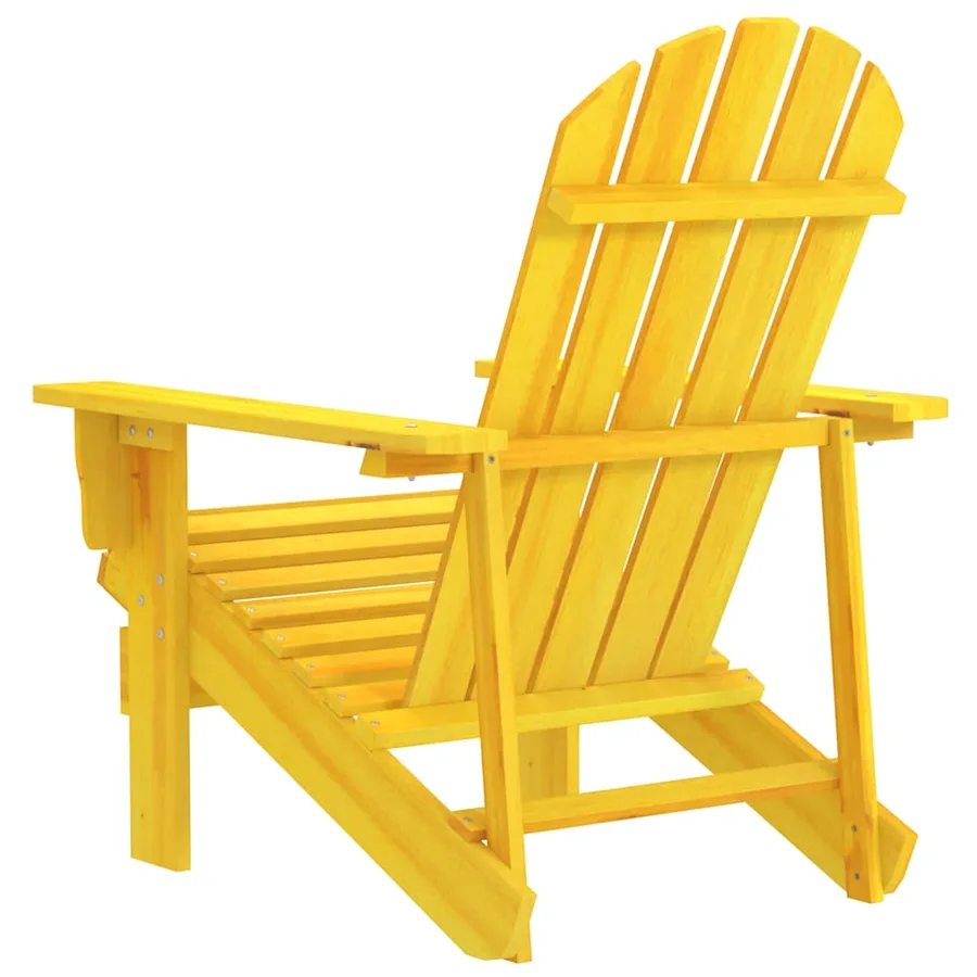 Chaise de jardin Adirondack bois de sapin massif jaune - 4