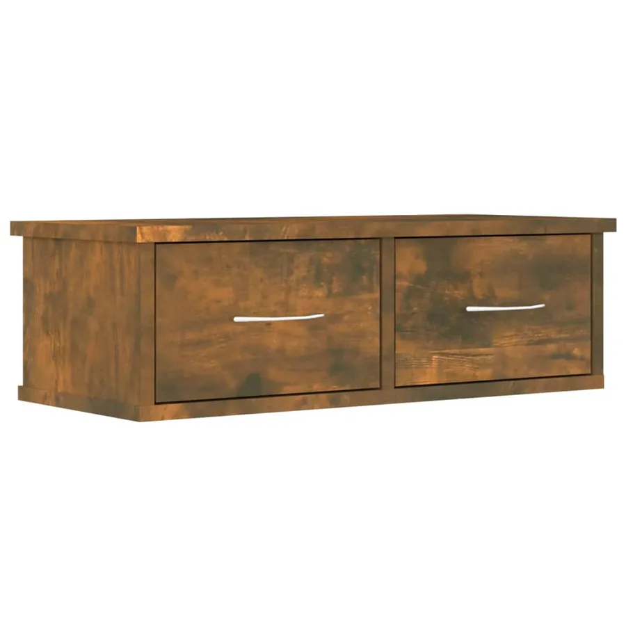 Armoire murale Chêne fumé 60x26x18,5 cm Bois d'ingénierie - 2