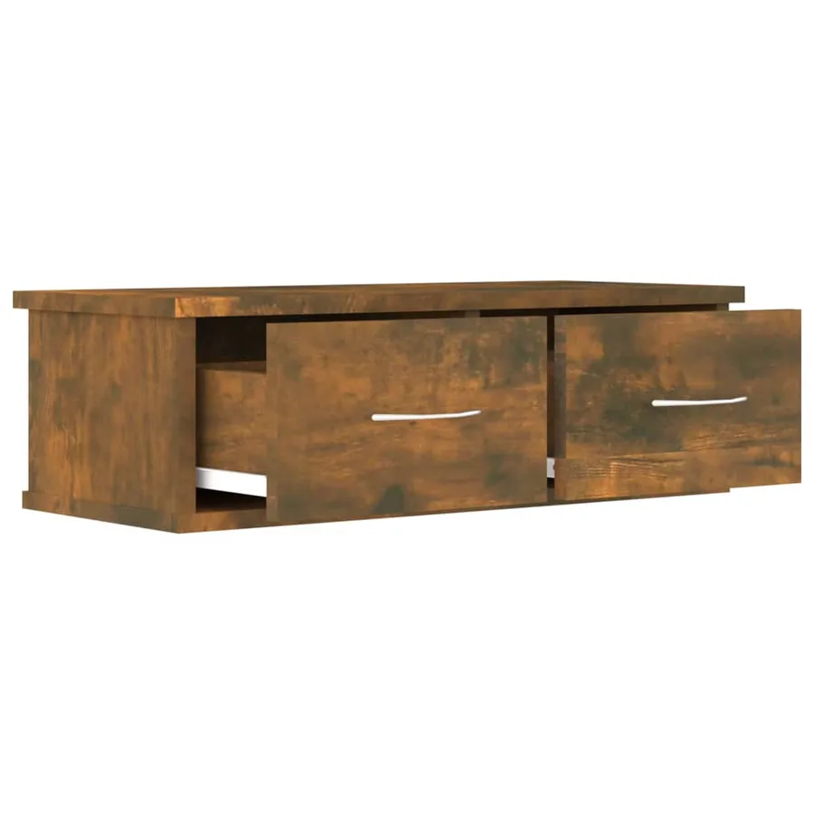 Armoire murale Chêne fumé 60x26x18,5 cm Bois d'ingénierie - 5