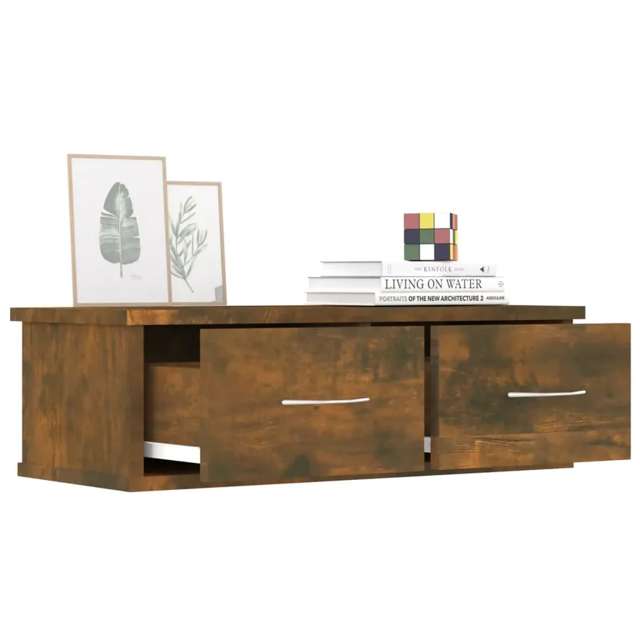 Armoire murale Chêne fumé 60x26x18,5 cm Bois d'ingénierie - 7
