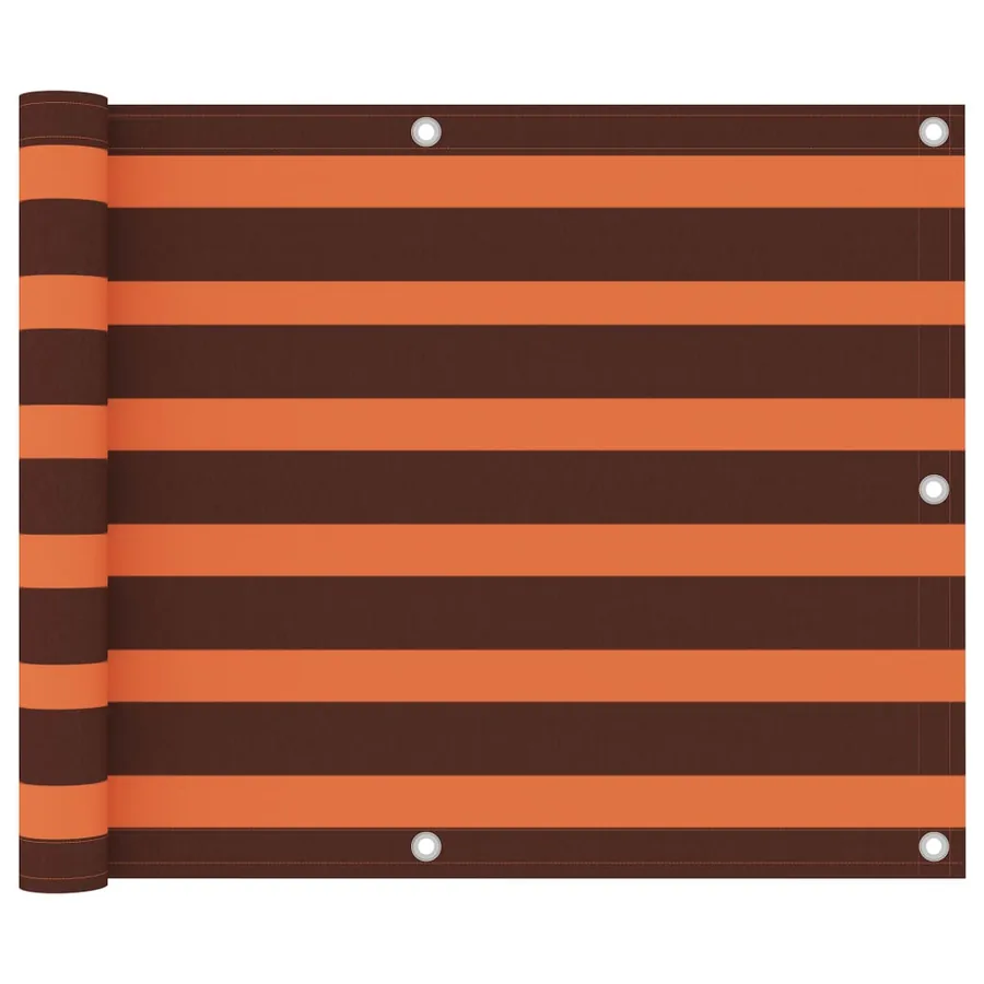 Écran de balcon Orange et marron 75x500 cm Tissu Oxford