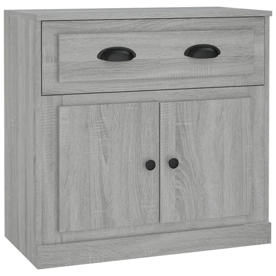 Buffet sonoma gris 70x35,5x67,5 cm bois d'ingénierie - 2