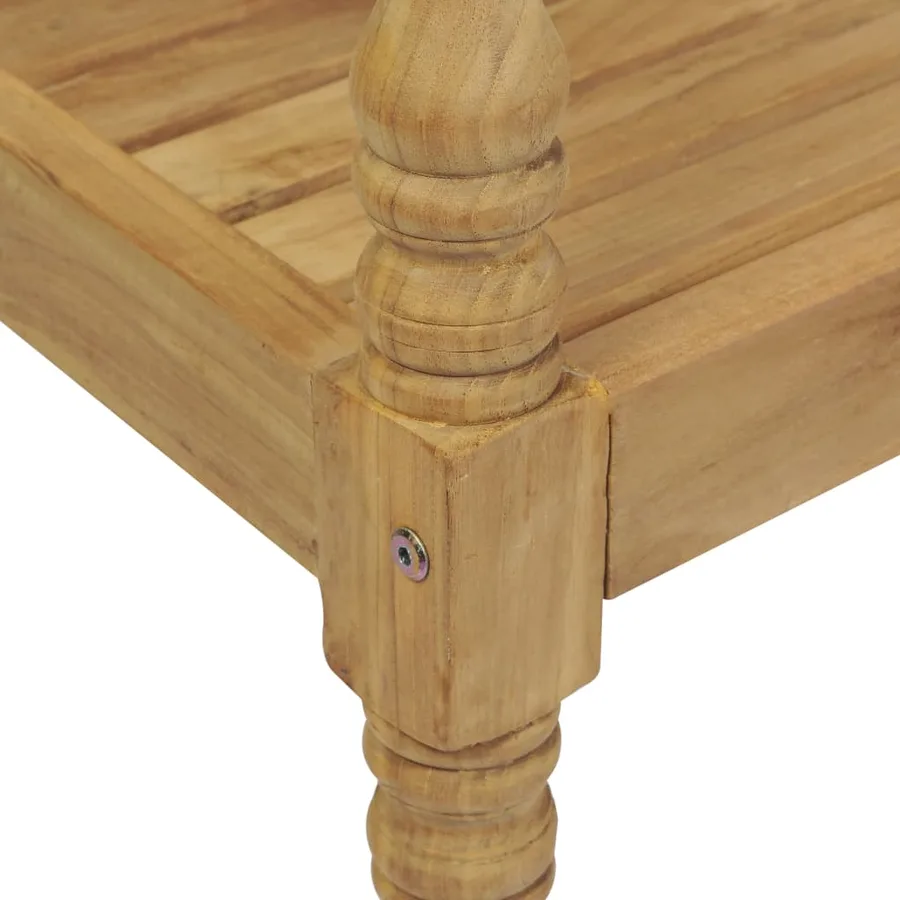 Banc Batavia avec coussin crème 120 cm Bois de teck massif - 5