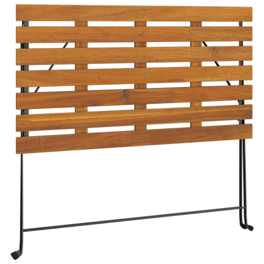 Table de bistro pliante 100x54x71cm Bois acacia solide et acier - 6