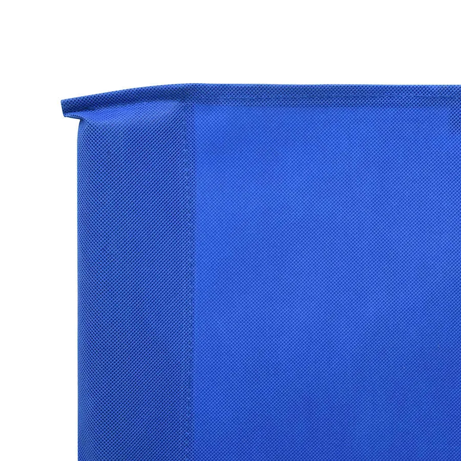 Paravent 6 panneaux Tissu 800 x 160 cm Bleu azuré - 4