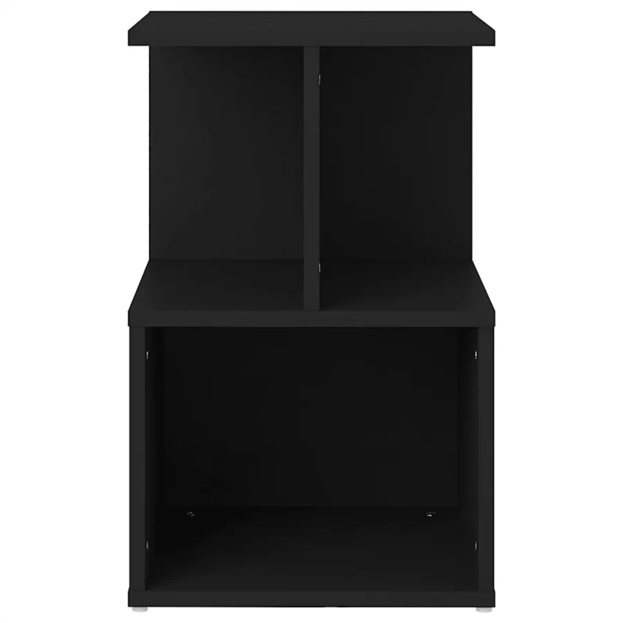 Table de chevet noir 35x35x55 cm bois ingénierie - 3