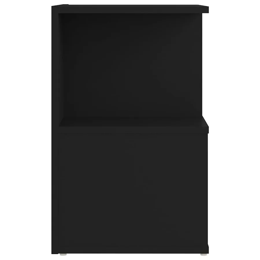 Table de chevet noir 35x35x55 cm bois ingénierie - 4