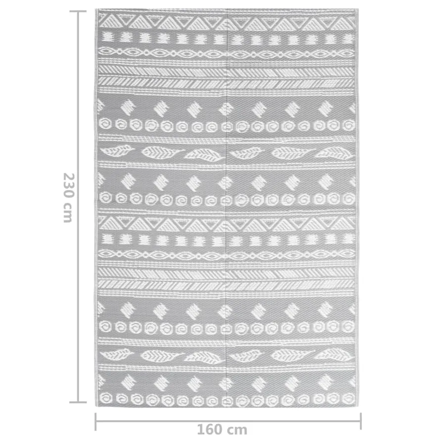 Tapis d'extérieur ARAKIL Gris 160x230 cm PP - 7