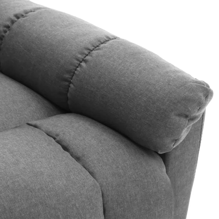 Fauteuil de massage inclinable Gris clair Tissu - 7