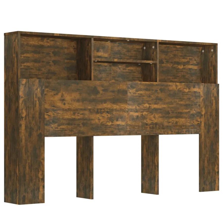 Armoire de tête de lit Chêne fumé 160x19x103,5 cm - 2