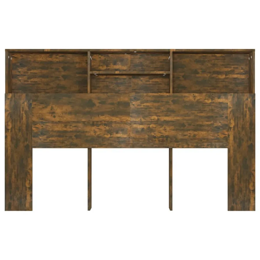 Armoire de tête de lit Chêne fumé 160x19x103,5 cm - 5