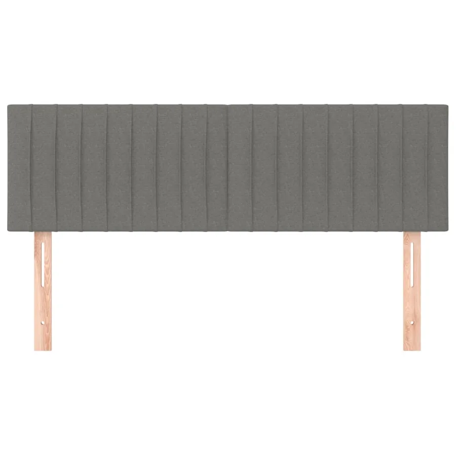 Têtes de lit Gris foncé 144x5x78/88 cm Tissu - 3