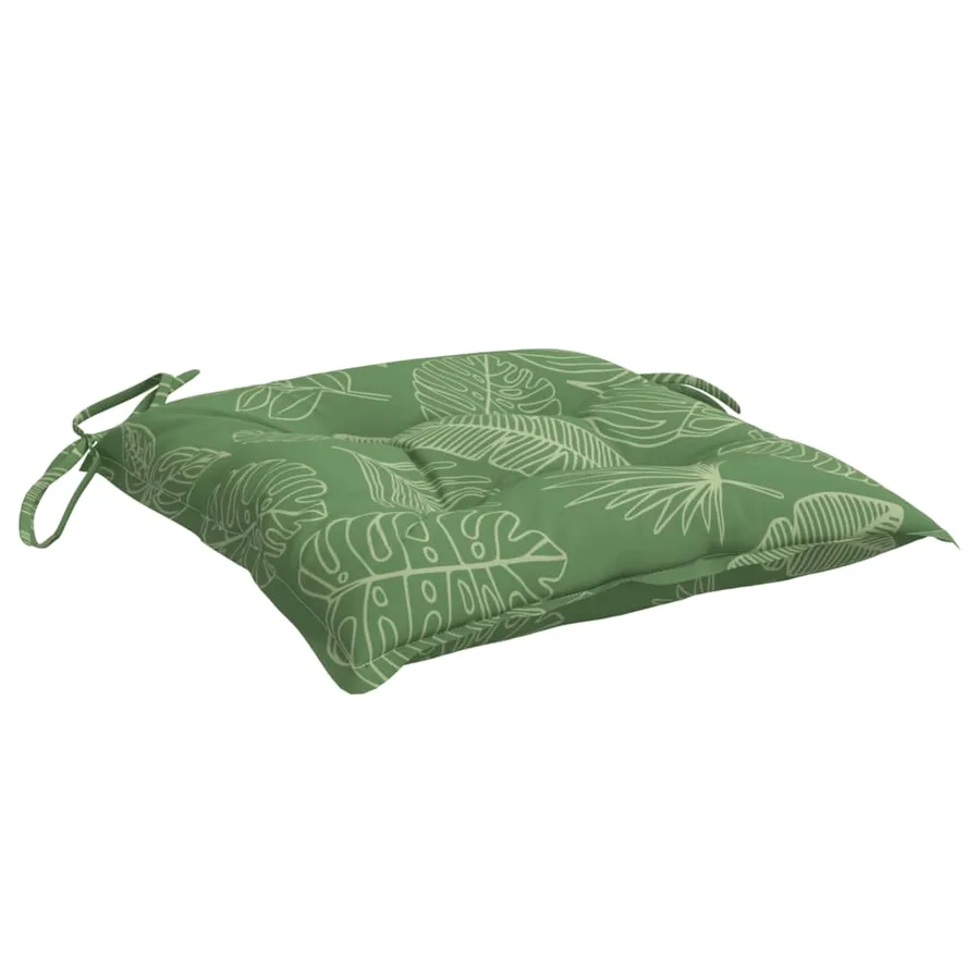 Coussins de chaise lot de 2 à motif de feuilles 50x50x7 cm - 5