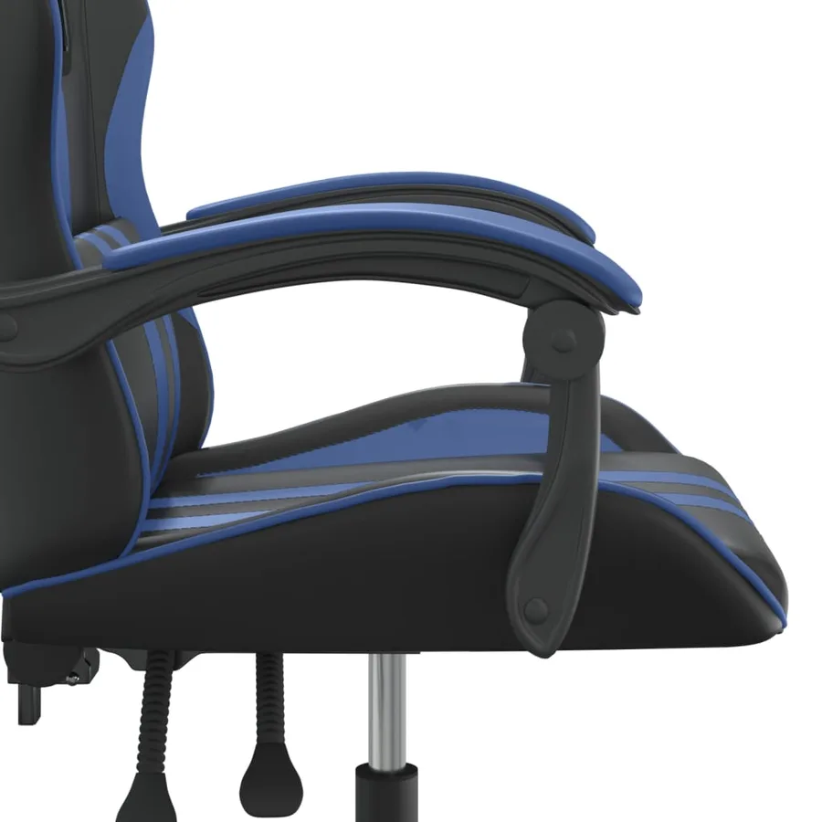 Chaise de jeu Noir et bleu Similicuir - 10