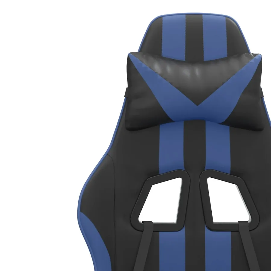 Chaise de jeu Noir et bleu Similicuir - 11