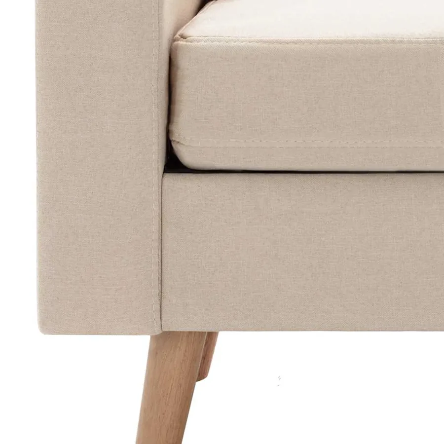 Fauteuil Crème Tissu - 6