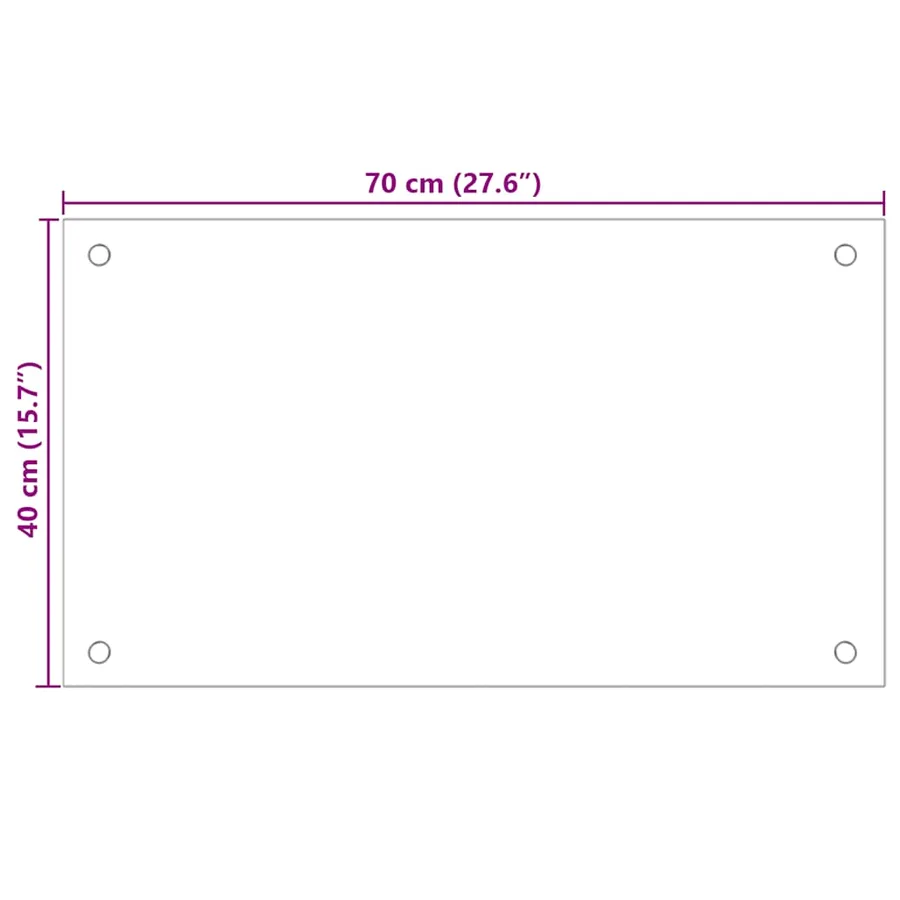 Dosseret de cuisine Transparent 70x40 cm Verre trempé - 10