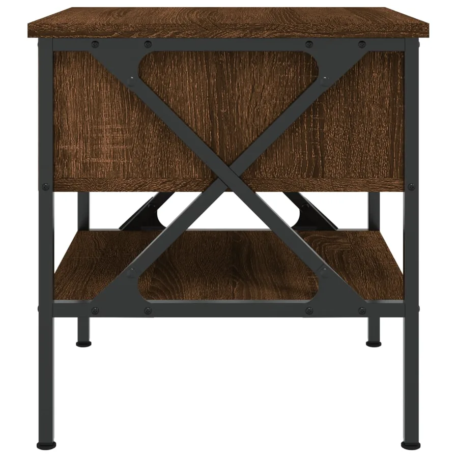 Tables de chevet 2 pcs chêne marron 40x42x45 cm bois ingénierie - 8