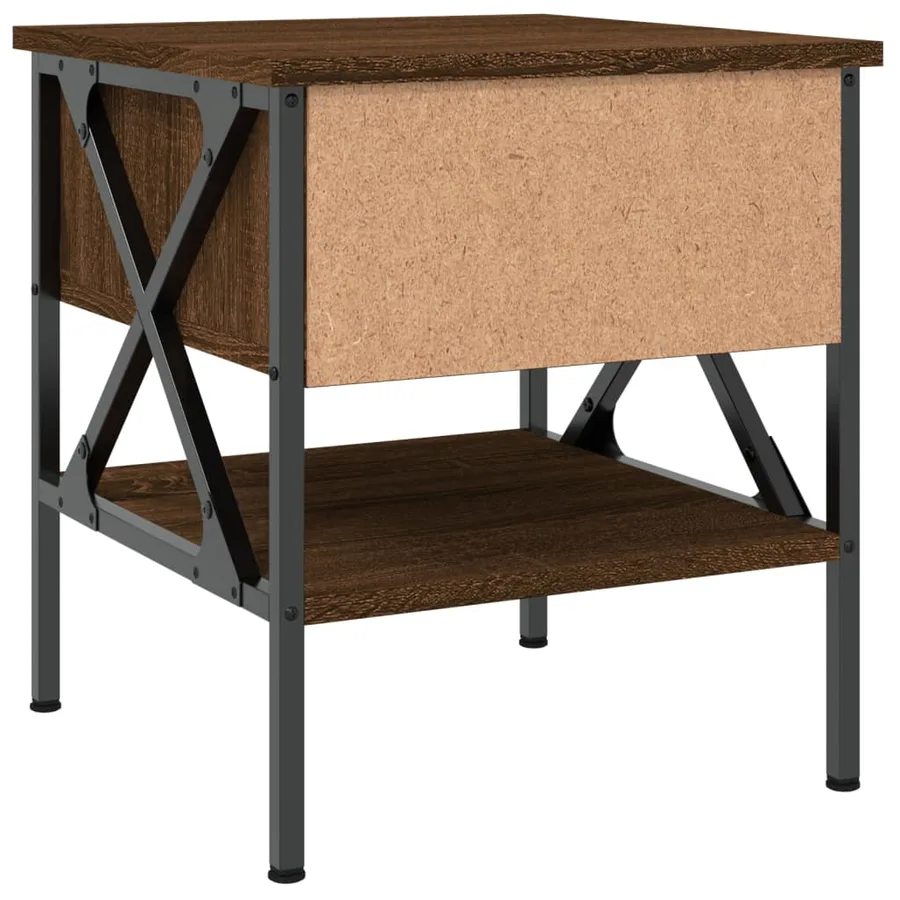 Tables de chevet 2 pcs chêne marron 40x42x45 cm bois ingénierie - 9
