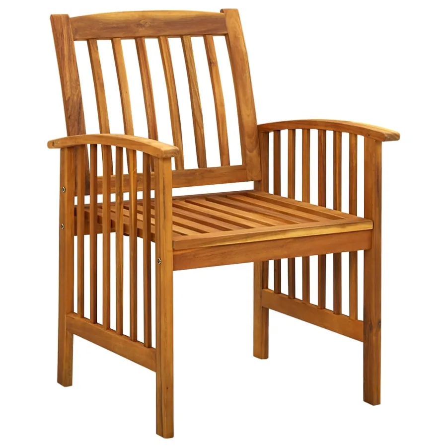 Ensemble à manger de jardin 5 pcs avec coussins Acacia solide - 7