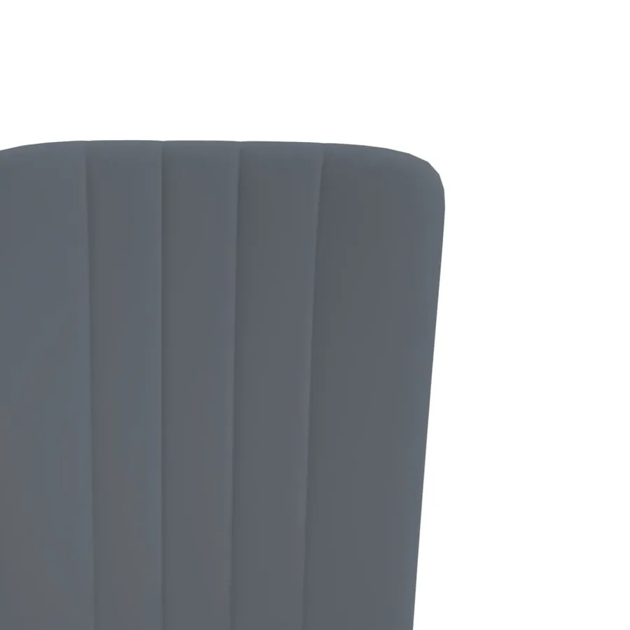 Chaises à manger lot de 4 Gris foncé Velours - 7