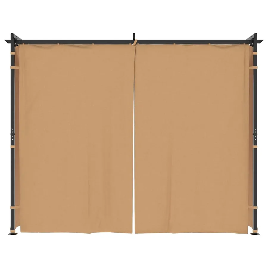 Tonnelle avec rideaux 3x3 m Taupe Acier - 3