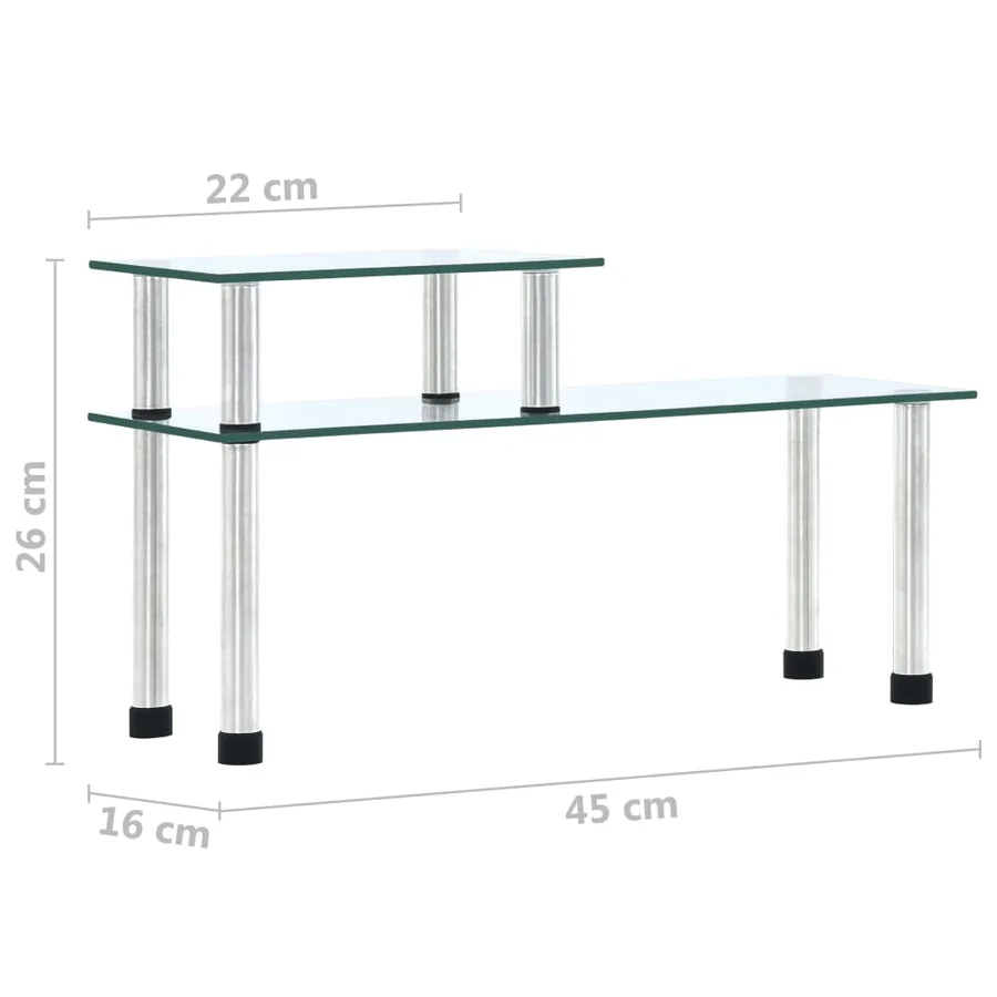 Étagère de cuisine Transparent 45x16x26 cm Verre trempé - 6