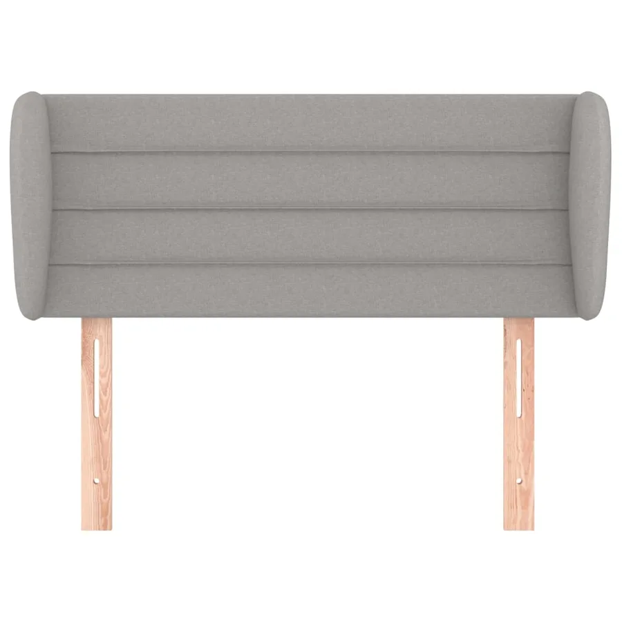 Tête de lit avec oreilles Gris clair 103x23x78/88 cm Tissu - 3