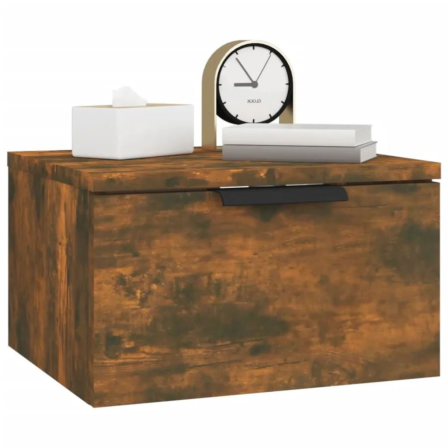 Tables de chevet murales 2 pcs Chêne fumé 34x30x20 cm - 10