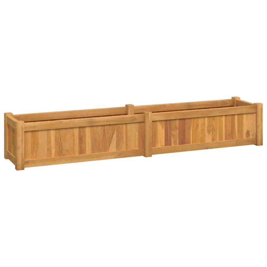 Lit surélevé 150x30x25 cm bois massif de teck - 2