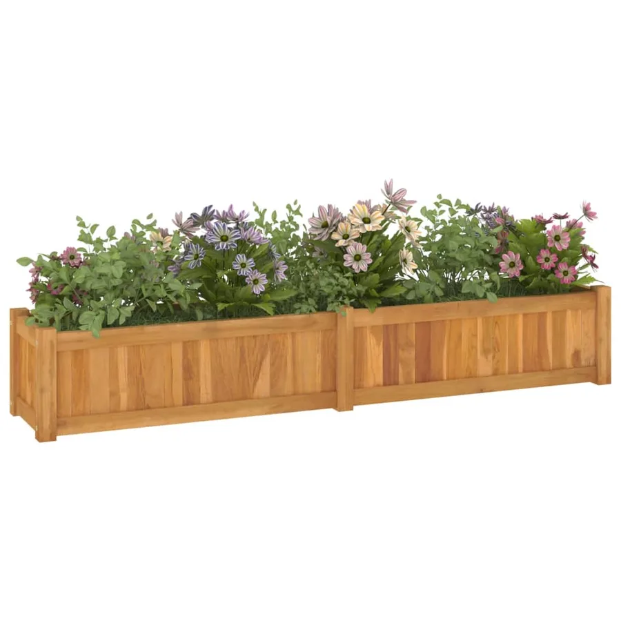Lit surélevé 150x30x25 cm bois massif de teck - 3