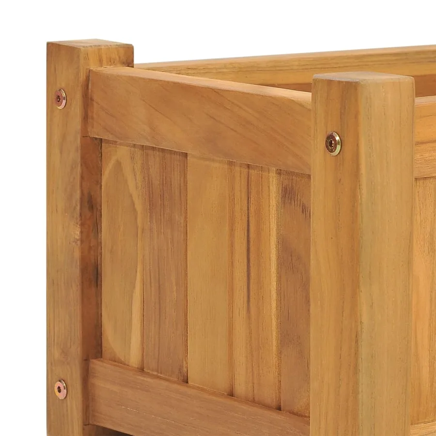 Lit surélevé 150x30x25 cm bois massif de teck - 7