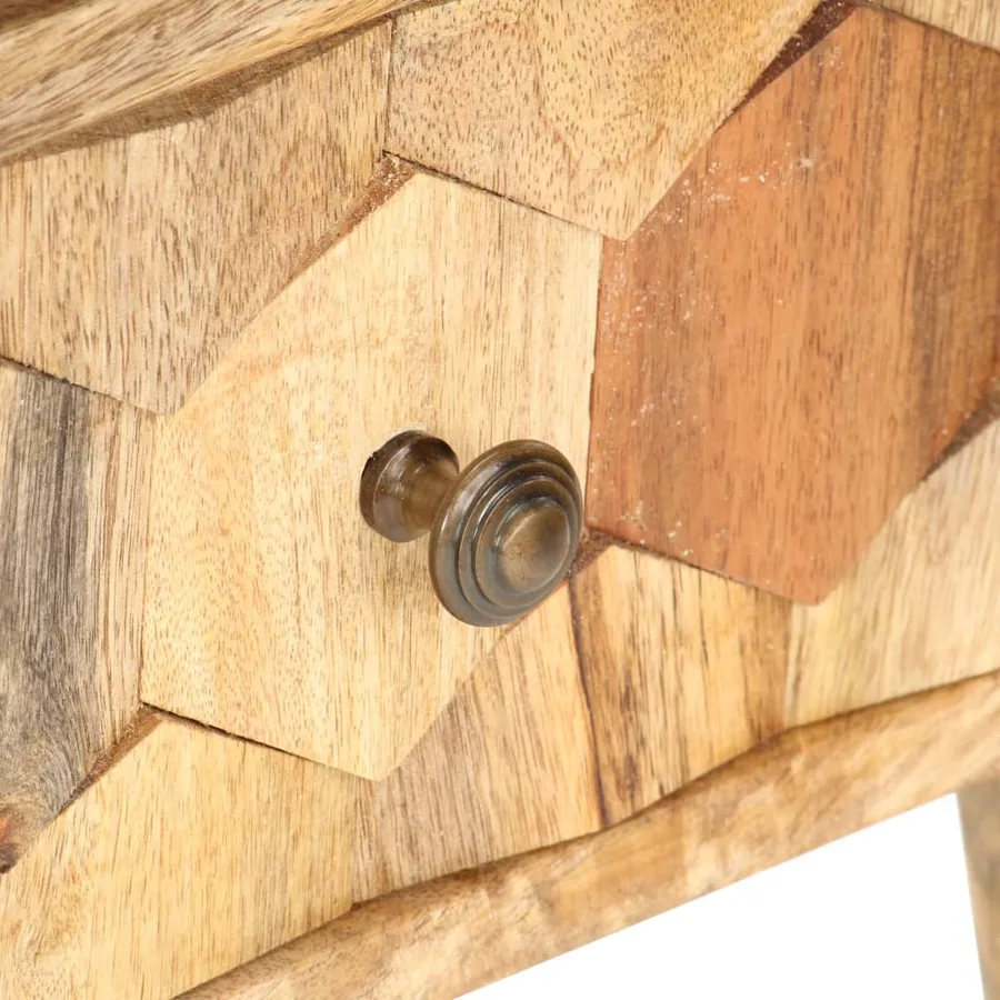 Meuble TV 90x30x50 cm Bois de manguier solide - 6