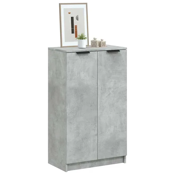 Armoire à chaussures Gris béton 59x35x100,5 cm Bois d'ingénierie