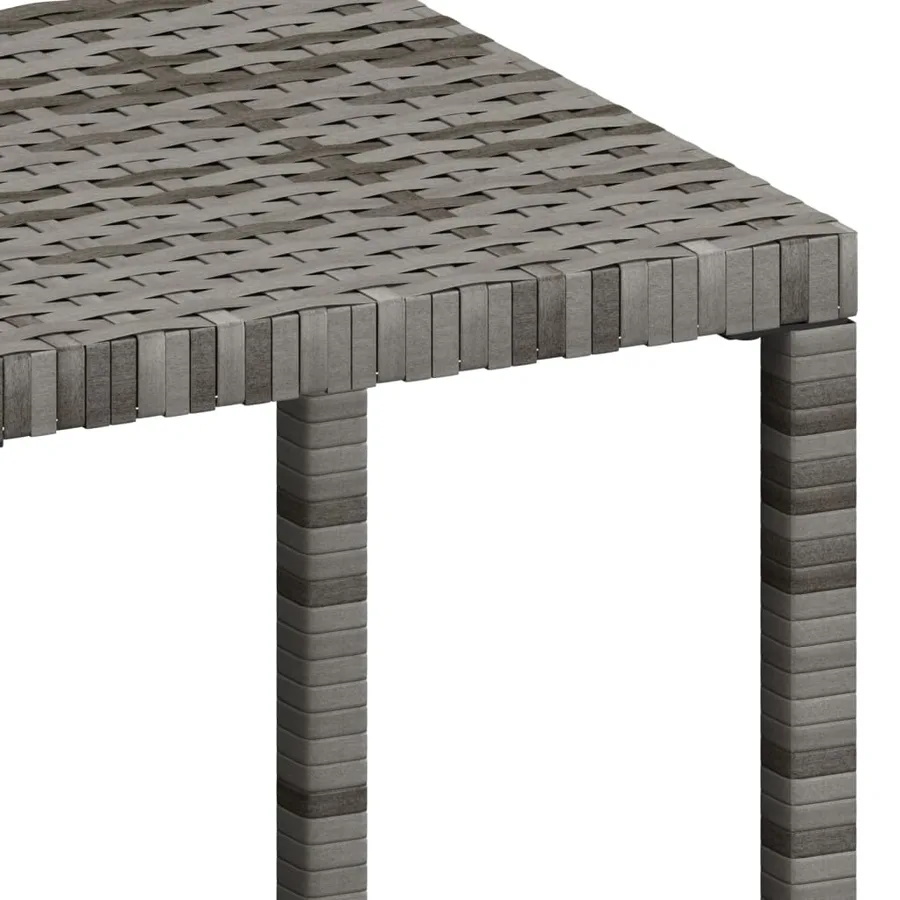 Chaises longues lot de avec table Résine tressée Gris - 10