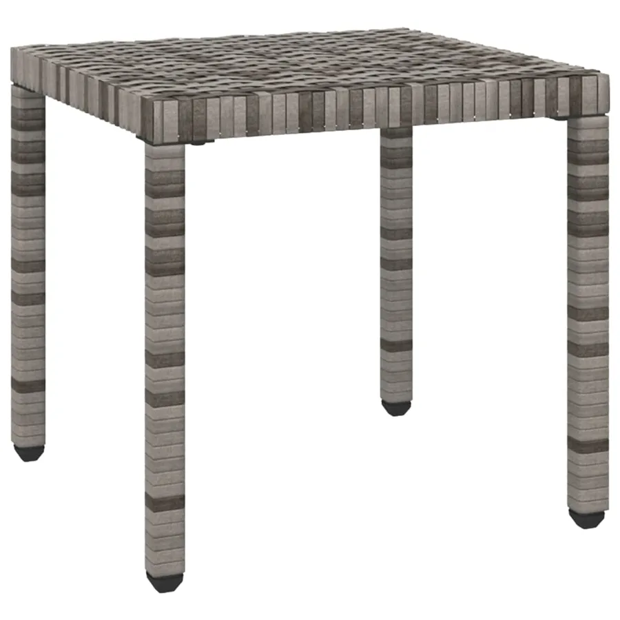 Chaises longues lot de avec table Résine tressée Gris - 9