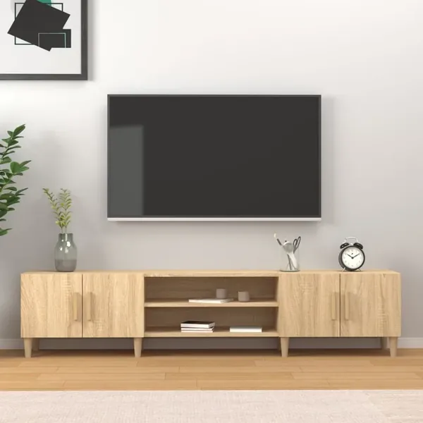 Meuble TV Chêne Sonoma 180x31,5x40 cm Bois d'ingénierie